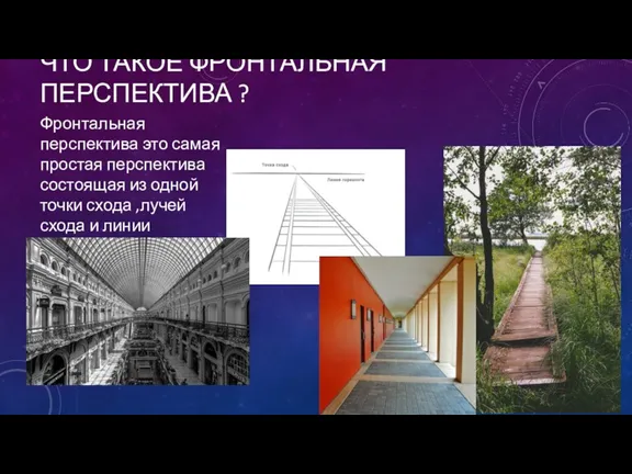 ЧТО ТАКОЕ ФРОНТАЛЬНАЯ ПЕРСПЕКТИВА ? Фронтальная перспектива это самая простая