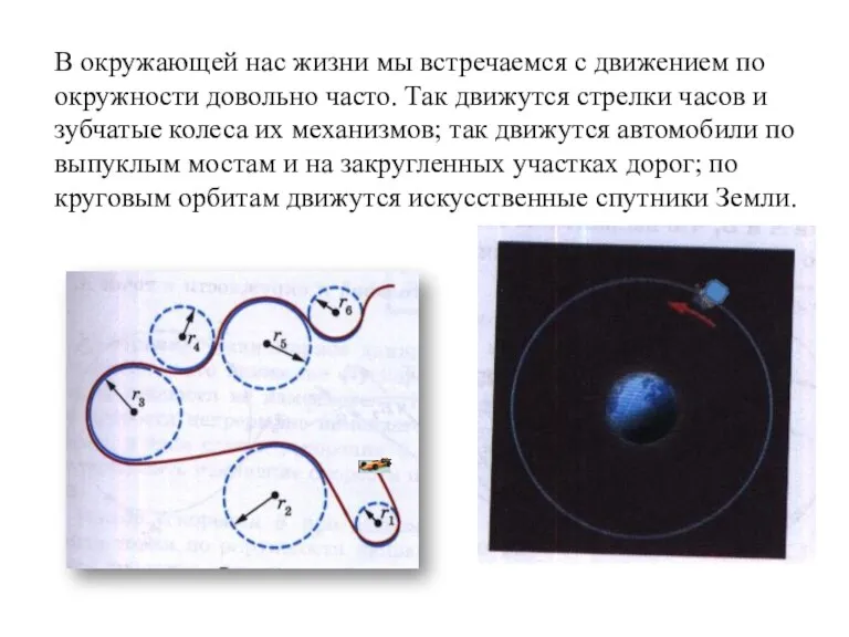 В окружающей нас жизни мы встречаемся с движением по окружности