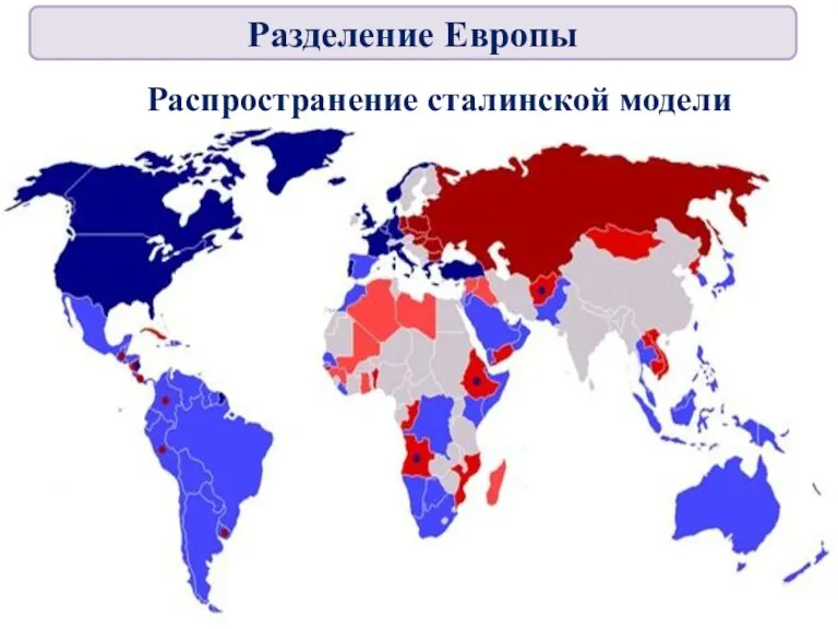 Распространение сталинской модели Разделение Европы