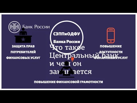 ЗАЩИТА ПРАВ ПОТРЕБИТЕЛЕЙ ФИНАНСОВЫХ УСЛУГ ПОВЫШЕНИЕ ФИНАНСОВОЙ ГРАМОТНОСТИ ПОВЫШЕНИЕ ДОСТУПНОСТИ ФИНАНСОВЫХ УСЛУГ