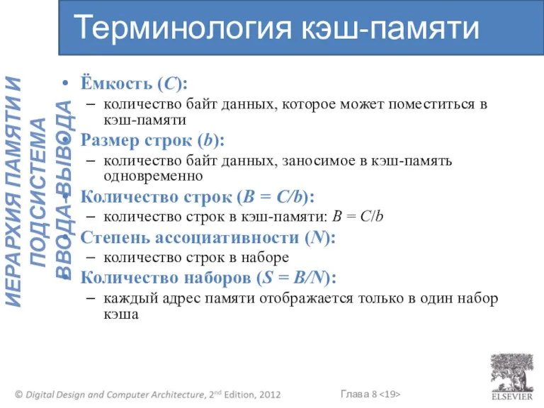 Ёмкость (C): количество байт данных, которое может поместиться в кэш-памяти