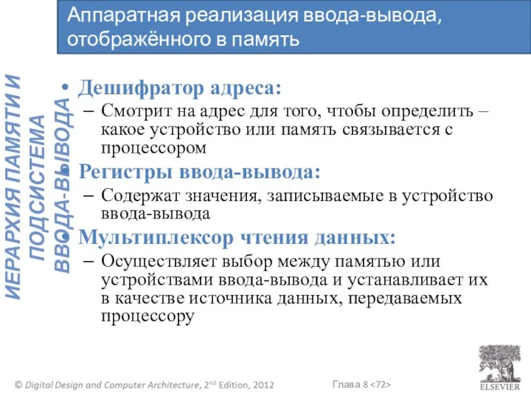 Дешифратор адреса: Смотрит на адрес для того, чтобы определить –