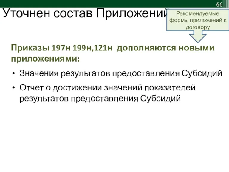 Уточнен состав Приложений: Приказы 197н 199н,121н дополняются новыми приложениями: Значения