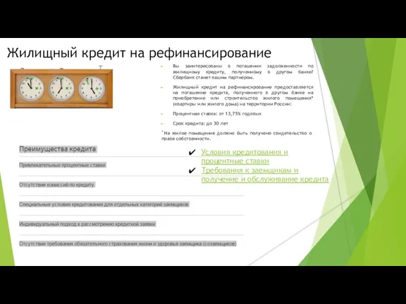 Жилищный кредит на рефинансирование Вы заинтересованы в погашении задолженности по