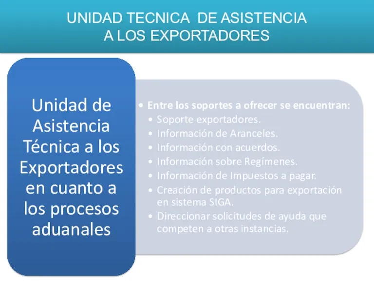 UNIDAD TECNICA DE ASISTENCIA A LOS EXPORTADORES