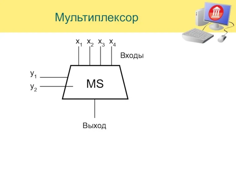 Мультиплексор MS Входы x1 x2 x3 x4 y1 y2 Выход