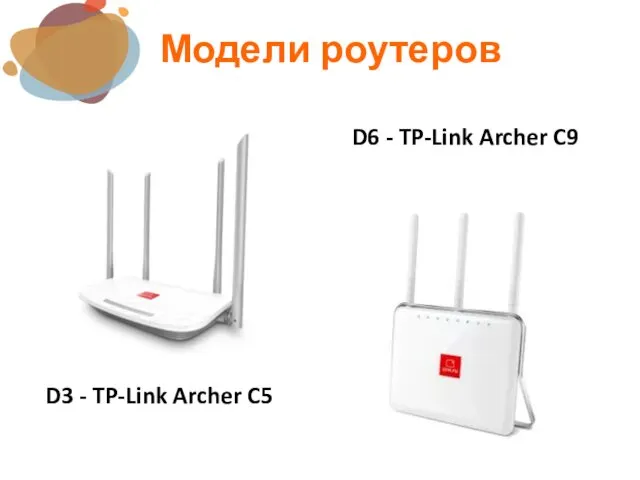 Модели роутеров D3 - TP-Link Archer C5 D6 - TP-Link Archer C9