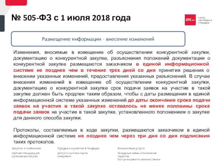 Изменения, вносимые в извещение об осуществлении конкурентной закупки, документацию о