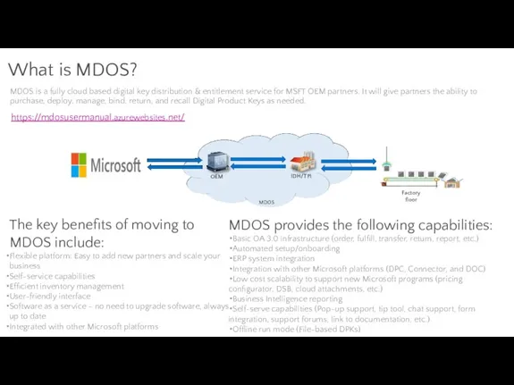 What is MDOS? MDOS is a fully cloud based digital