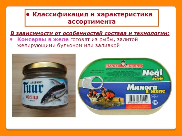 Классификация и характеристика ассортимента В зависимости от особенностей состава и