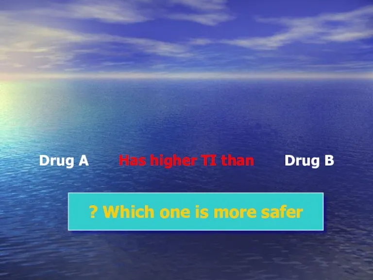 Drug A Drug B Has higher TI than Which one is more safer ?
