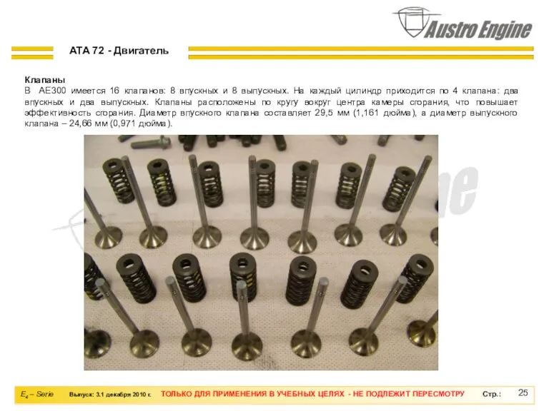Клапаны В AE300 имеется 16 клапанов: 8 впускных и 8