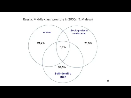 Russia: Middle class structure in 2000s (T. Maleva) 20