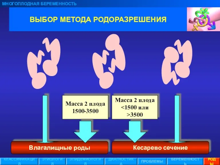 ВЫБОР МЕТОДА РОДОРАЗРЕШЕНИЯ МНОГОПЛОДНАЯ БЕРЕМЕННОСТЬ ЭТИОЛОГИЯ ЭПИДЕМИОЛОГИЯ ПРОБЛЕМЫ БЕРЕМЕННОСТЬ РОДЫ