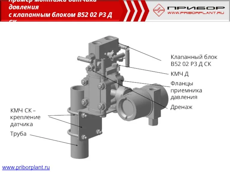 Клапанный блок B52 02 Р3 Д СК КМЧ Д Фланцы