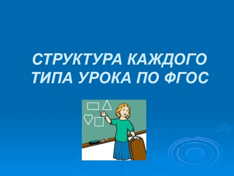 СТРУКТУРА КАЖДОГО ТИПА УРОКА ПО ФГОС