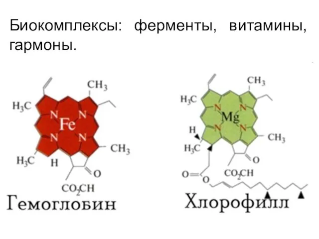 Биокомплексы: ферменты, витамины, гармоны.