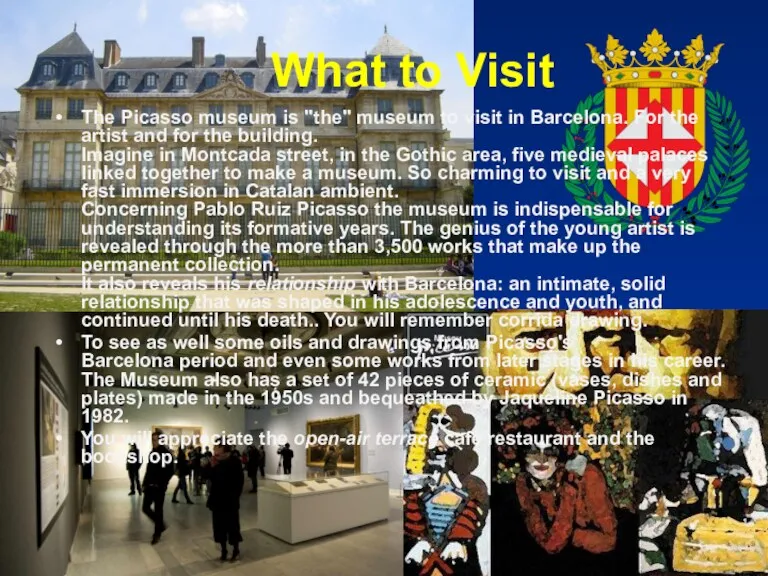 What to Visit The Picasso museum is "the" museum to