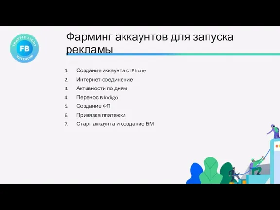 Фарминг аккаунтов для запуска рекламы Создание аккаунта с iPhone Интернет-соединение