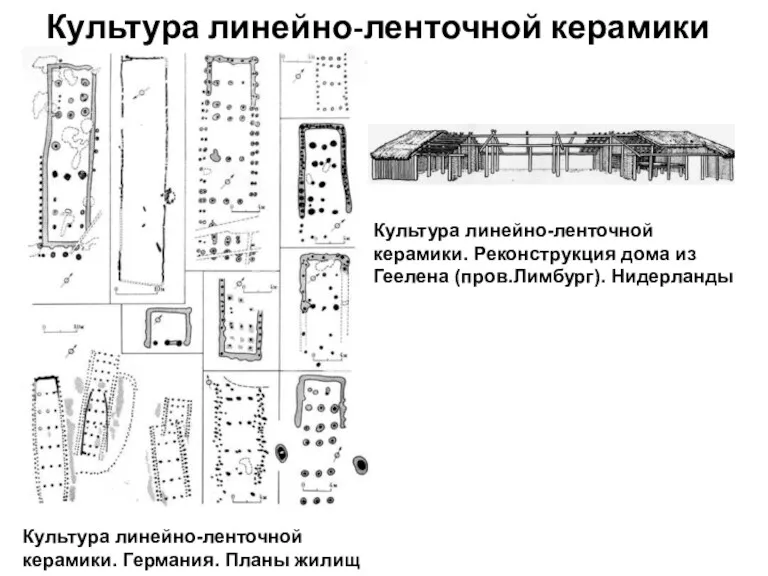 Культура линейно-ленточной керамики Культура линейно-ленточной керамики. Германия. Планы жилищ Культура