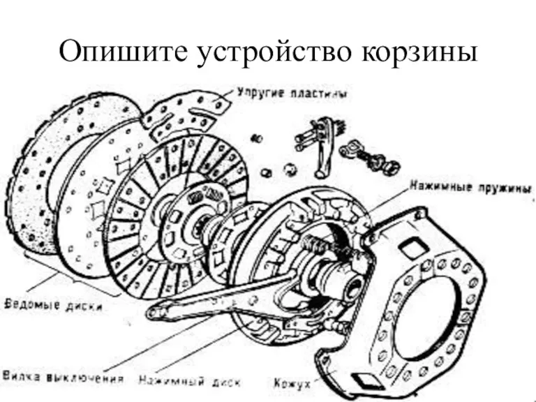 Опишите устройство корзины