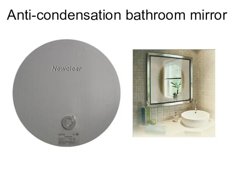 Anti-condensation bathroom mirror