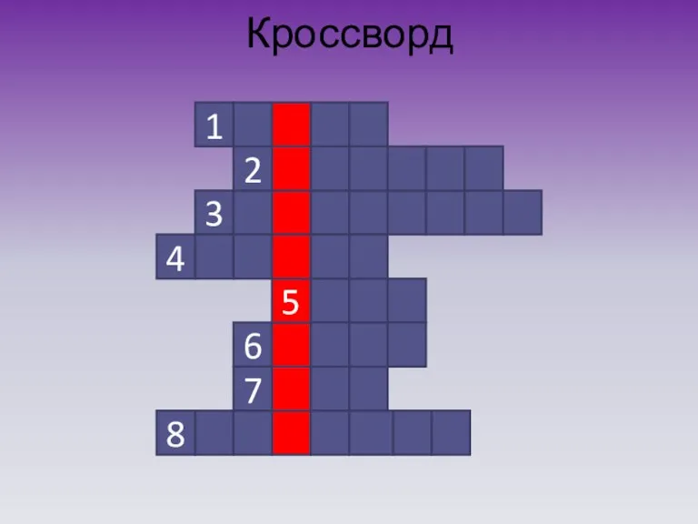 Кроссворд 3 2 1 6 4 5 8 7