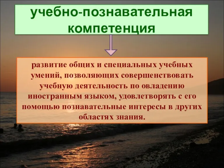 учебно-познавательная компетенция развитие общих и специальных учебных умений, позволяющих совершенствовать