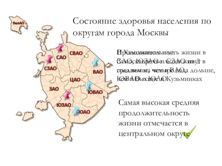 Состояние здоровья населения по округам города Москвы В Хамовниках или