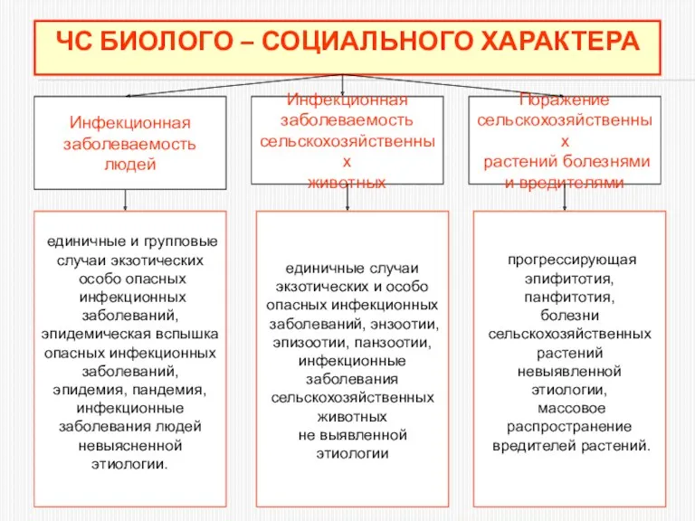 ЧС БИОЛОГО – СОЦИАЛЬНОГО ХАРАКТЕРА Инфекционная заболеваемость людей Инфекционная заболеваемость