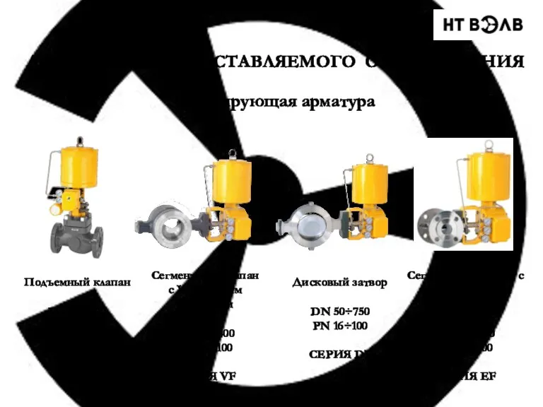 Подъемный клапан DN 15÷400 PN 16÷100 СЕРИЯ GF Сегментный клапан