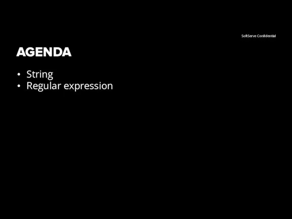 AGENDA String Regular expression