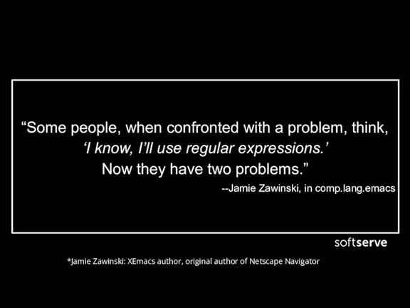 “Some people, when confronted with a problem, think, ‘I know,