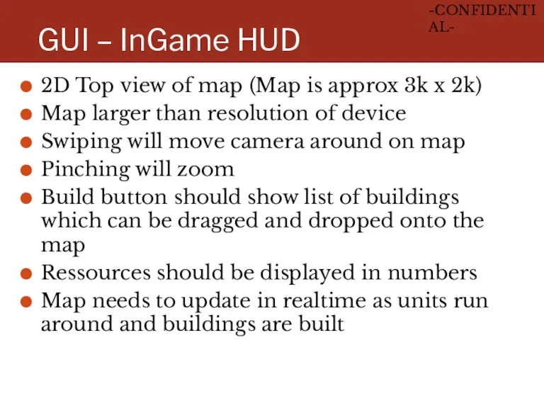 GUI – InGame HUD 2D Top view of map (Map