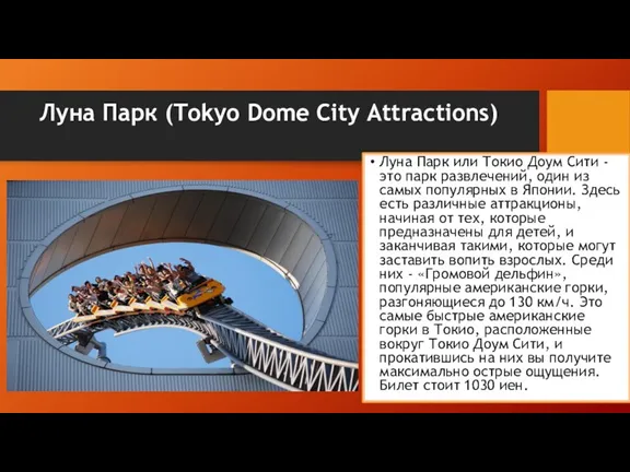 Луна Парк (Tokyo Dome City Attractions) Луна Парк или Токио