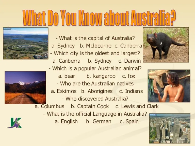 What Do You Know about Australia? - What is the capital of Australia?