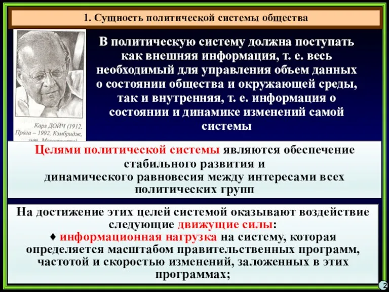 1. Сущность политической системы общества 2 В политическую систему должна