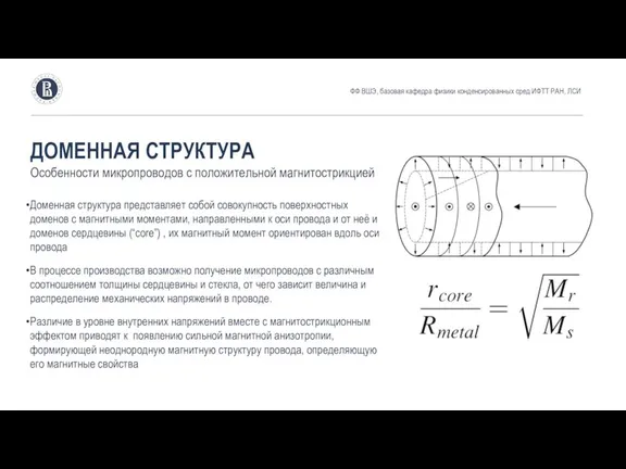 Доменная структура представляет собой совокупность поверхностных доменов с магнитными моментами,