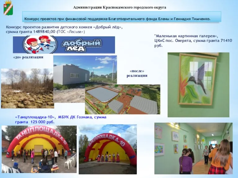 Администрация Краснокамского городского округа Конкурс проектов при финансовой поддержке Благотворительного