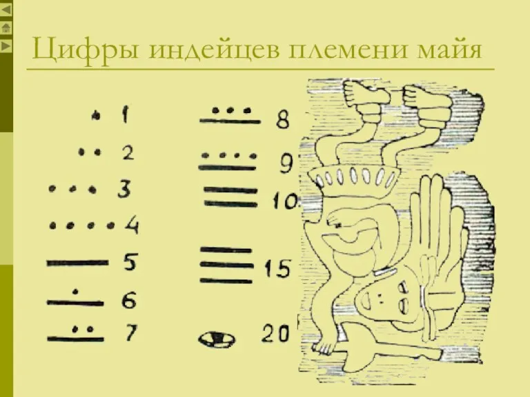 Цифры индейцев племени майя