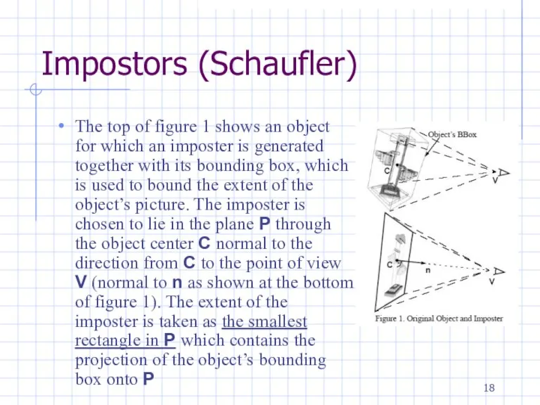 Impostors (Schaufler) The top of figure 1 shows an object for which an