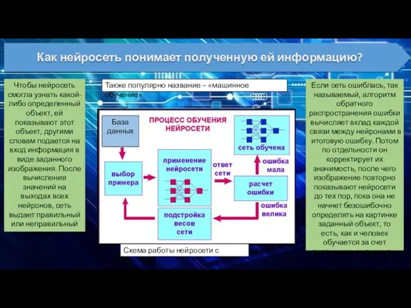 Как нейросеть понимает полученную ей информацию? Чтобы нейросеть смогла узнать