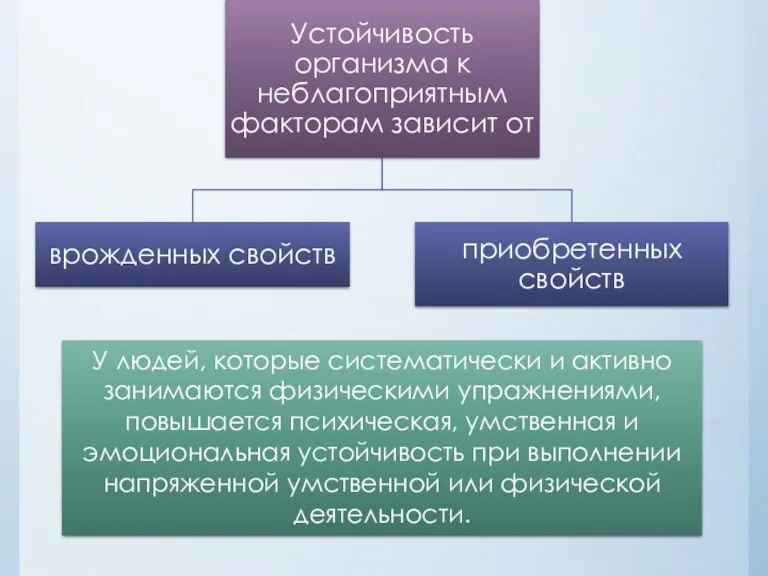 У людей, которые систематически и активно занимаются физическими упражнениями, повышается