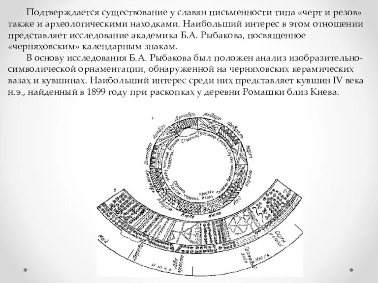 Подтверждается существование у славян письменности типа «черт и резов» также