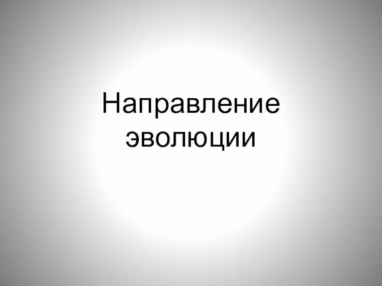 Направление эволюции