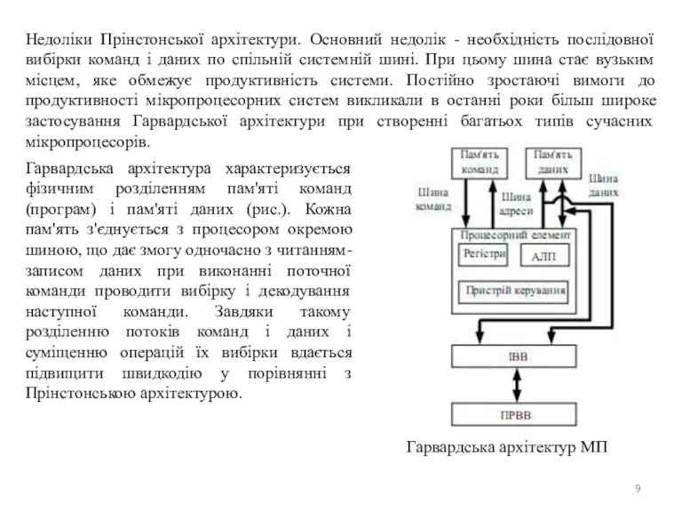 Недоліки Прінстонської архітектури. Основний недолік - необхідність послідовної вибірки команд