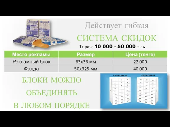 Тираж 10 000 - 50 000 экз. БЛОКИ МОЖНО ОБЪЕДИНЯТЬ