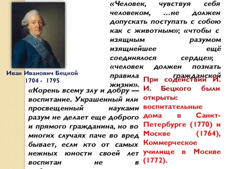 «Человек, чувствуя себя человеком, …не должен допускать поступать с собою