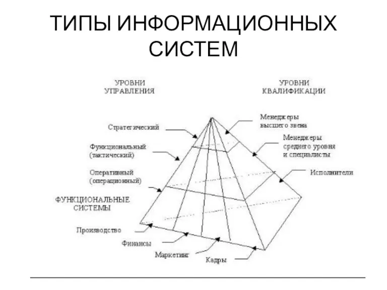 ТИПЫ ИНФОРМАЦИОННЫХ СИСТЕМ