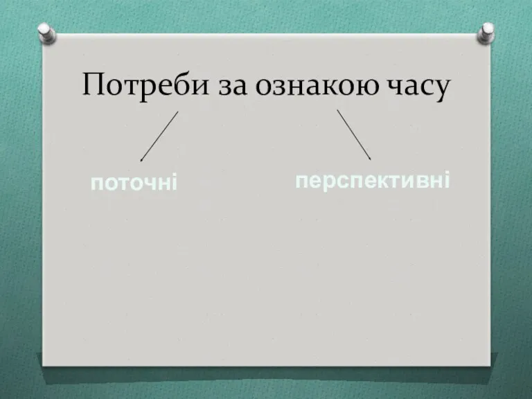 Потреби за ознакою часу поточні перспективні